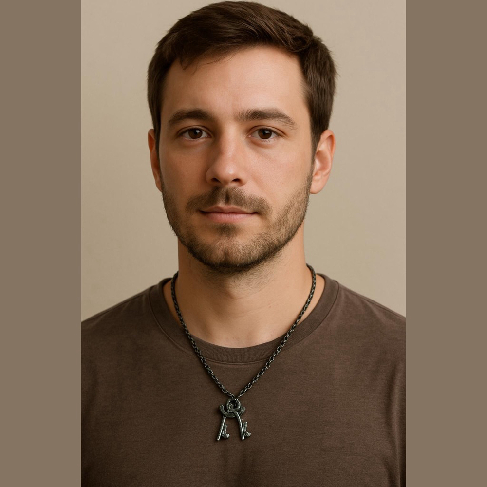 Unbranded Bronze Key Pendant Necklace Men's One Size